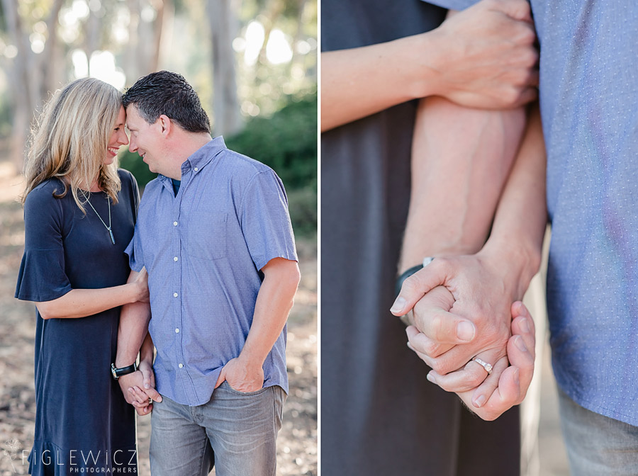 couple holding hands for Palos Verdes Engagement shoot