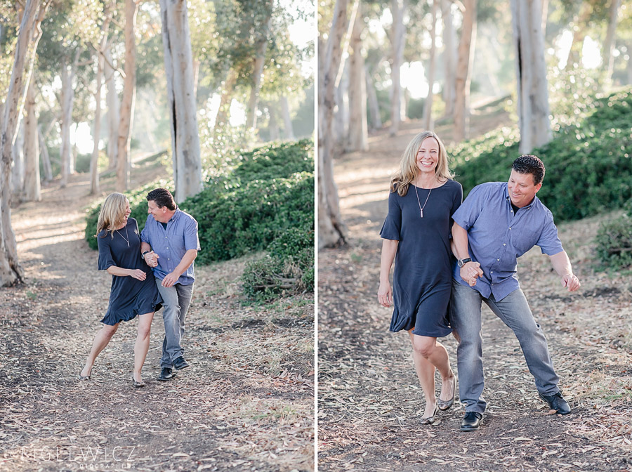 couple goofing around in palos verdes