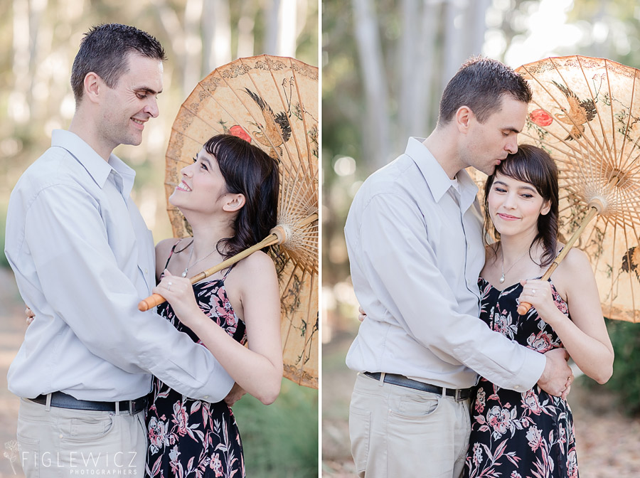 engaged couple embracing in palos verdes