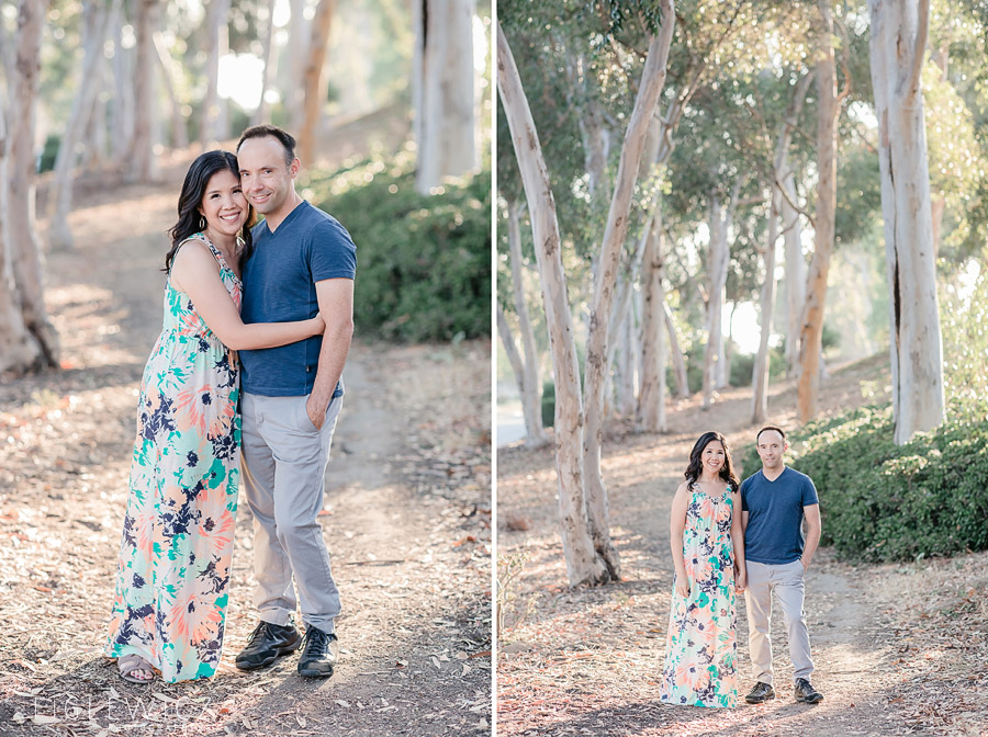 engaged couple embracing in palos verdes