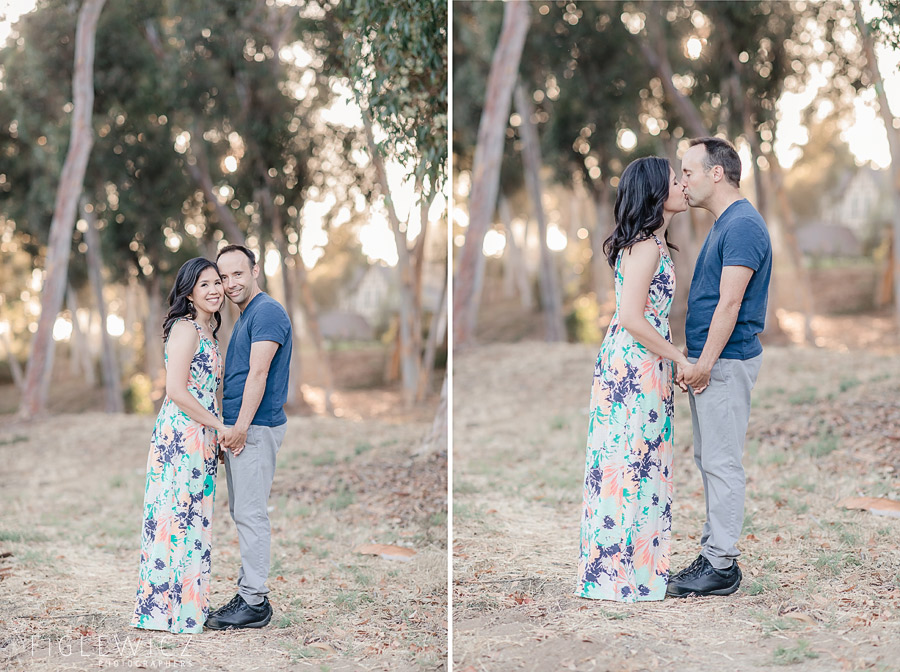 engaged couple embracing in palos verdes