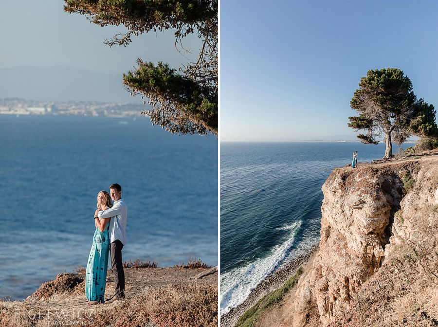 couple on palos verdes cliff