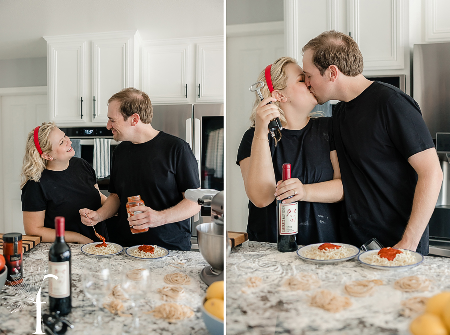 At-Home Cooking Engagement | Casey & Nathan 