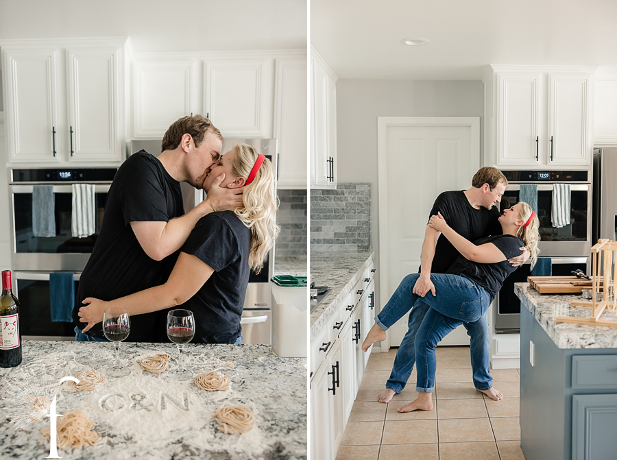 At-Home Cooking Engagement | Casey & Nathan 