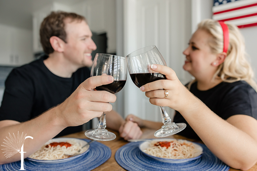 At-Home Cooking Engagement | Casey & Nathan 