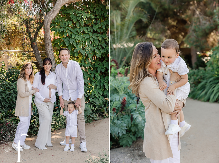 South Coast Botanic Garden Gender Reveal Portraits | Howe Family 