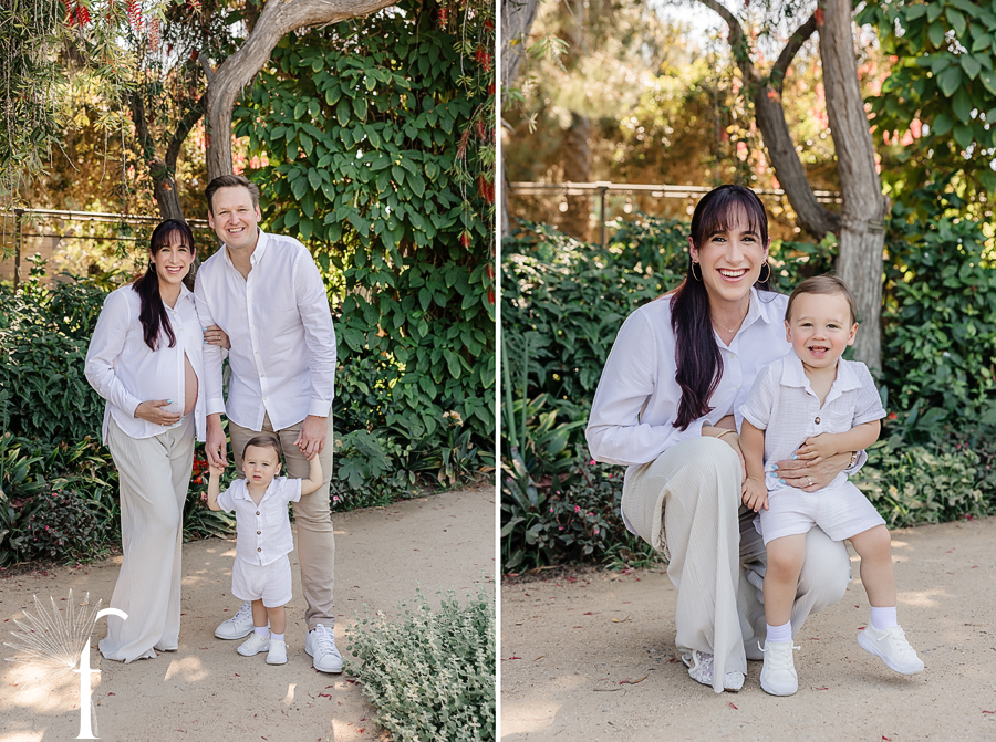 South Coast Botanic Garden Gender Reveal Portraits | Howe Family 