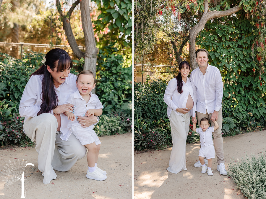 South Coast Botanic Garden Gender Reveal Portraits | Howe Family 