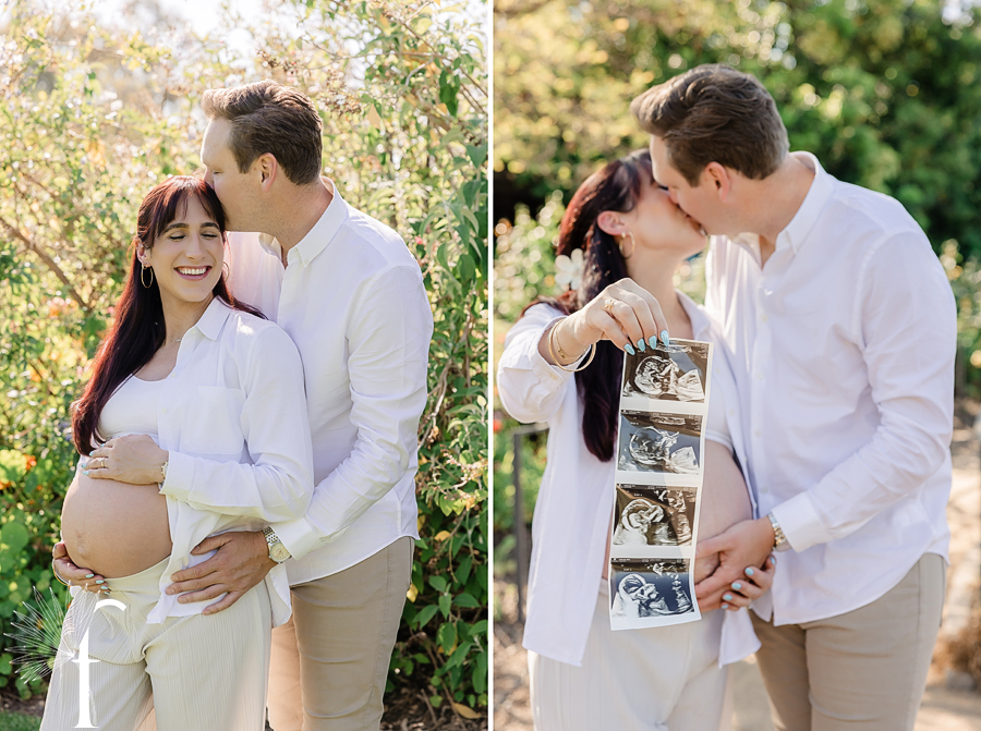 South Coast Botanic Garden Gender Reveal Portraits | Howe Family 
