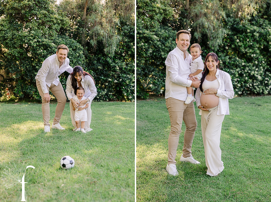 South Coast Botanic Garden Gender Reveal Portraits | Howe Family 